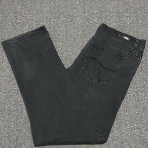 Lee Women's Relaxed FIt Black Denim Jeans High Rise Sz 16 Long (36x31)
